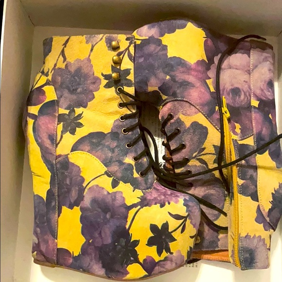 damsel yellow and purple jeffrey campbells - Picture 1 of 1